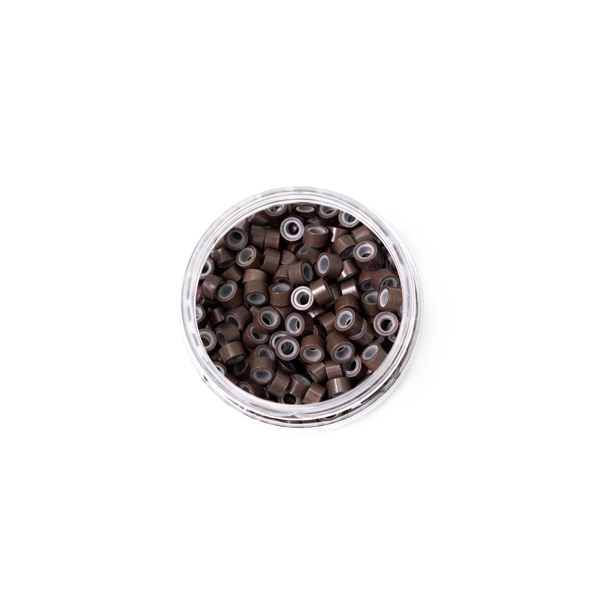 Weft beads 5×3×3 mm - medium brown