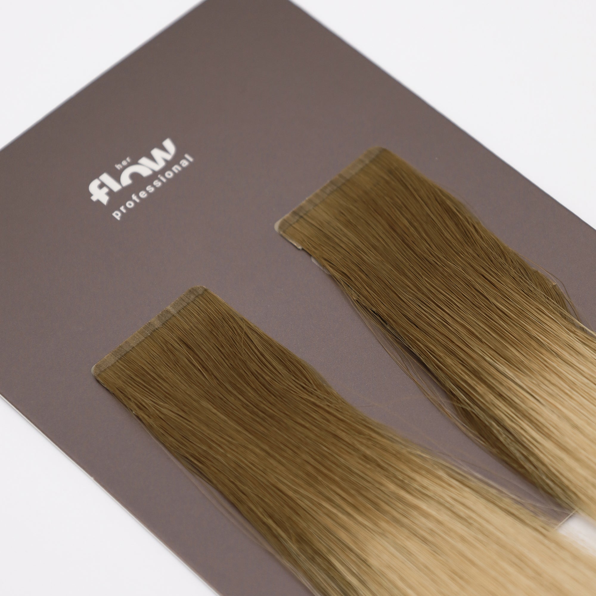 Tape-in human hair extensions Pro Tape 3 cm - rooted blonde