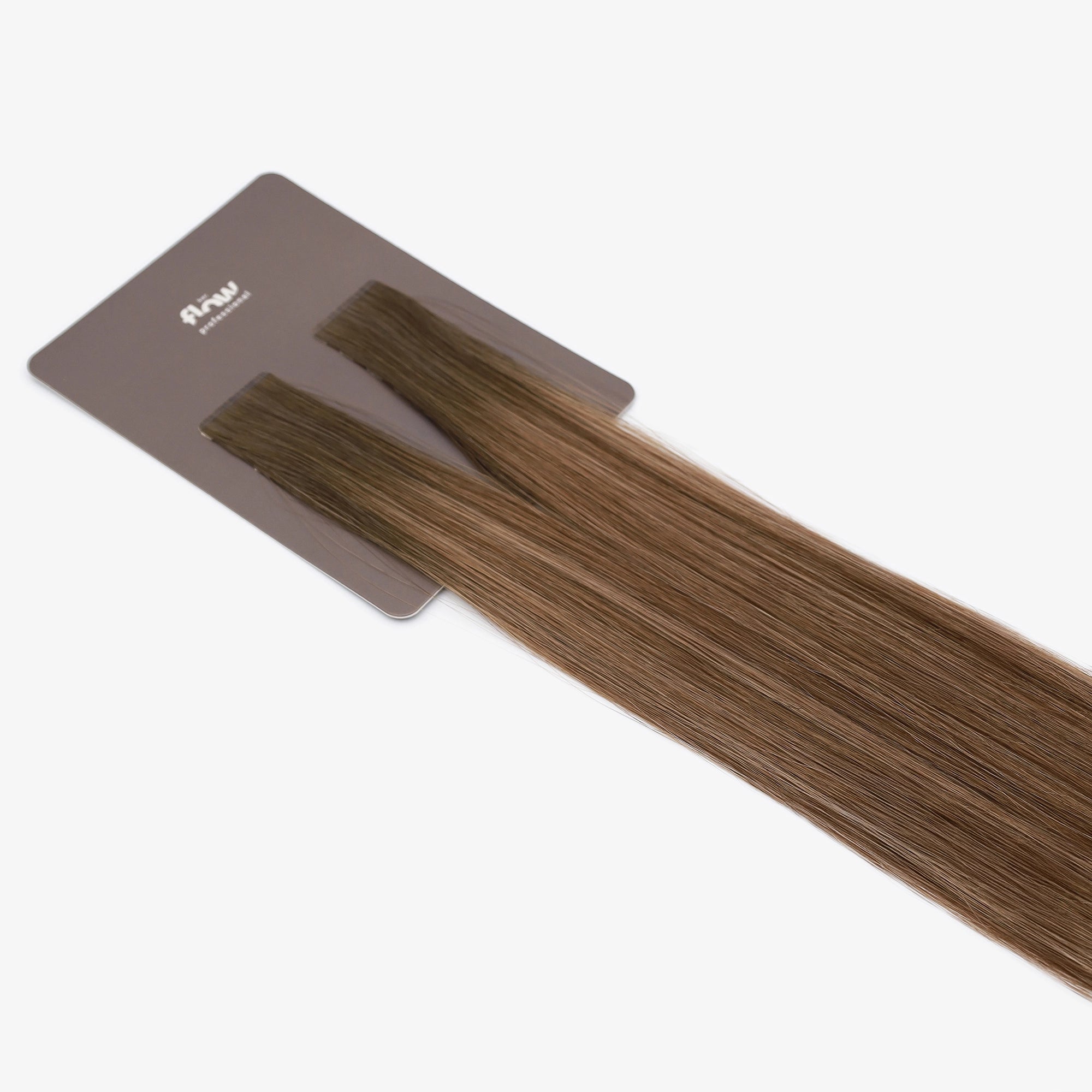 Tape-in human hair extensions Pro Tape 3 cm - rooted brown balayage