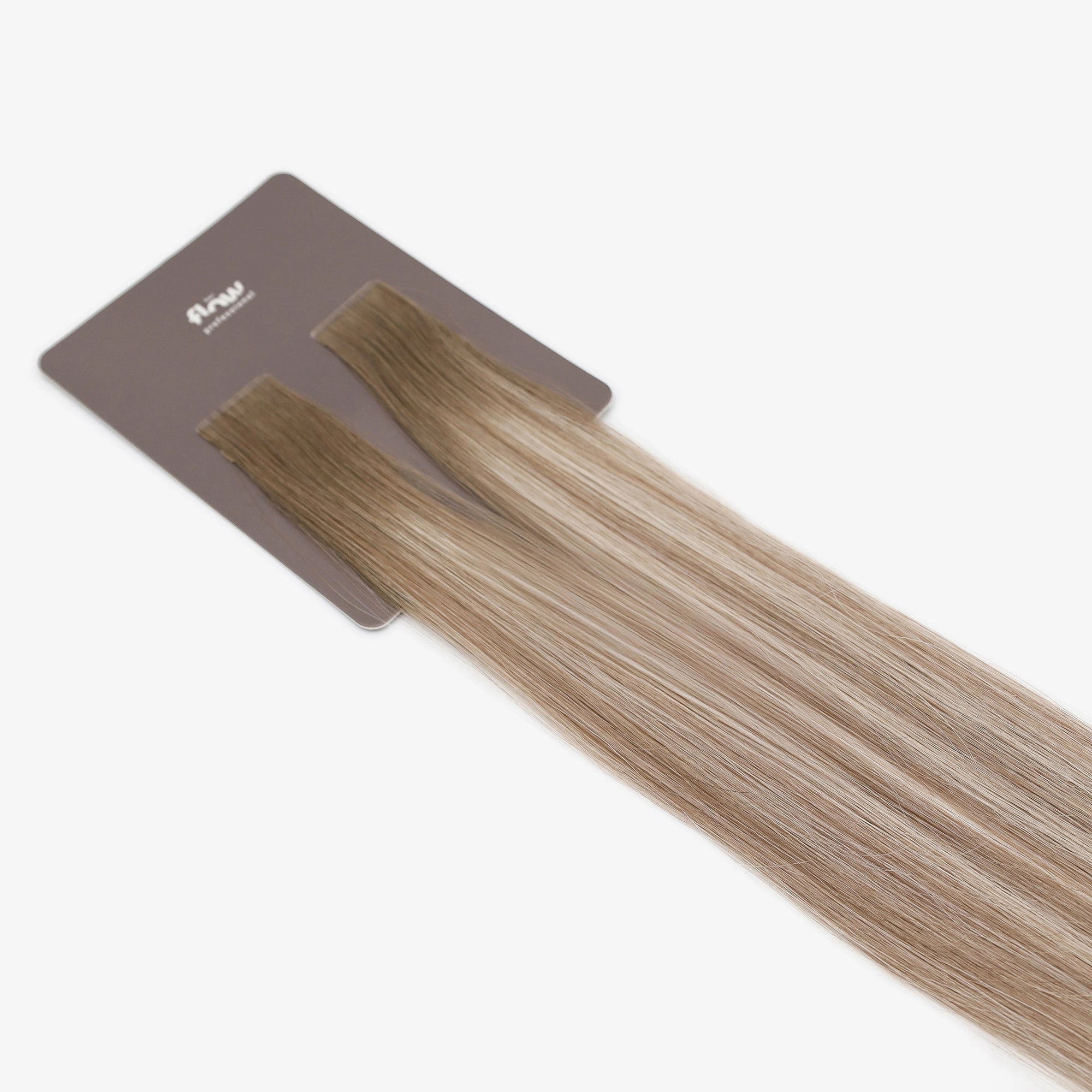 Tape-in human hair extensions Pro Tape 3 cm - rooted grey balayage