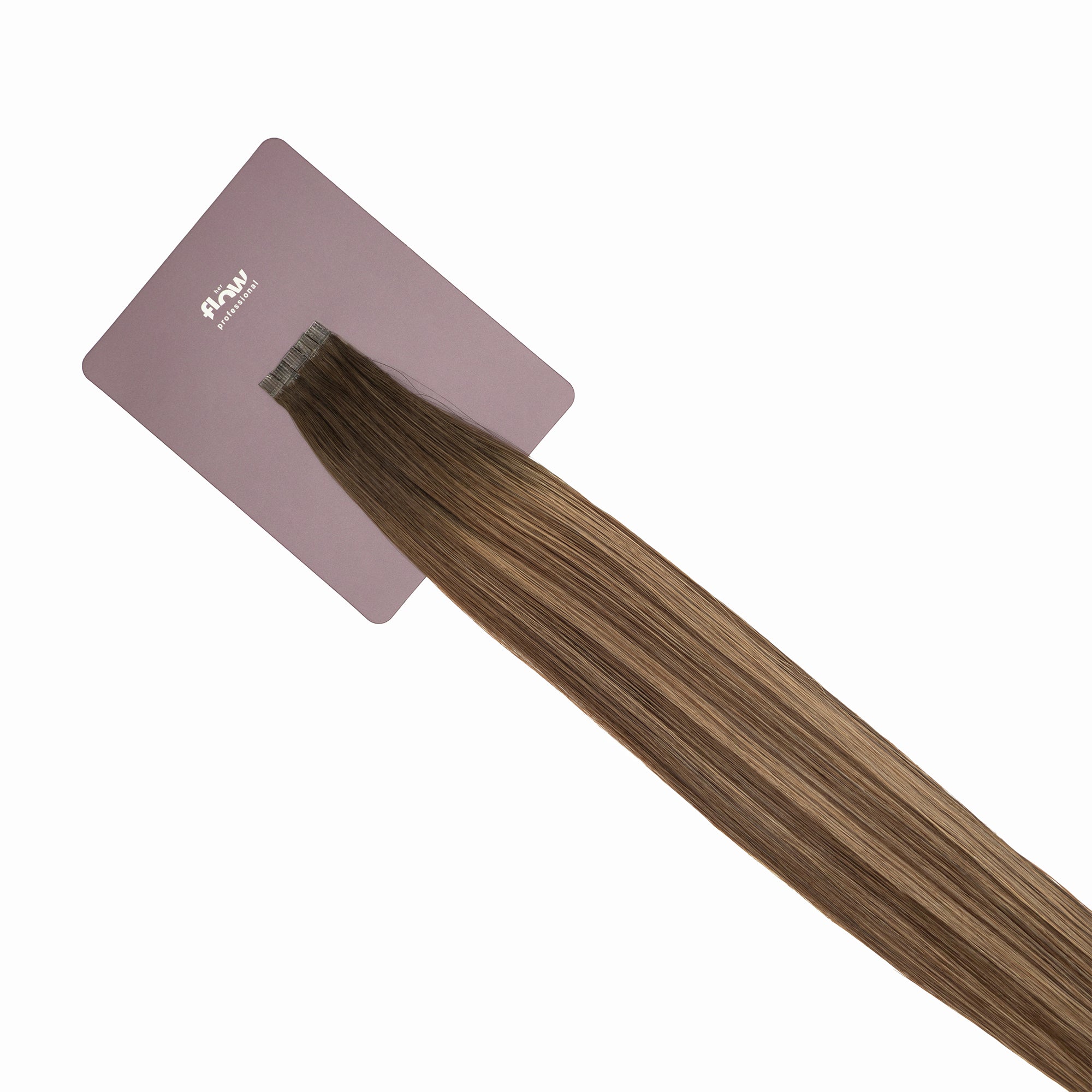Keratin human hair extensions - rooted brown balayage