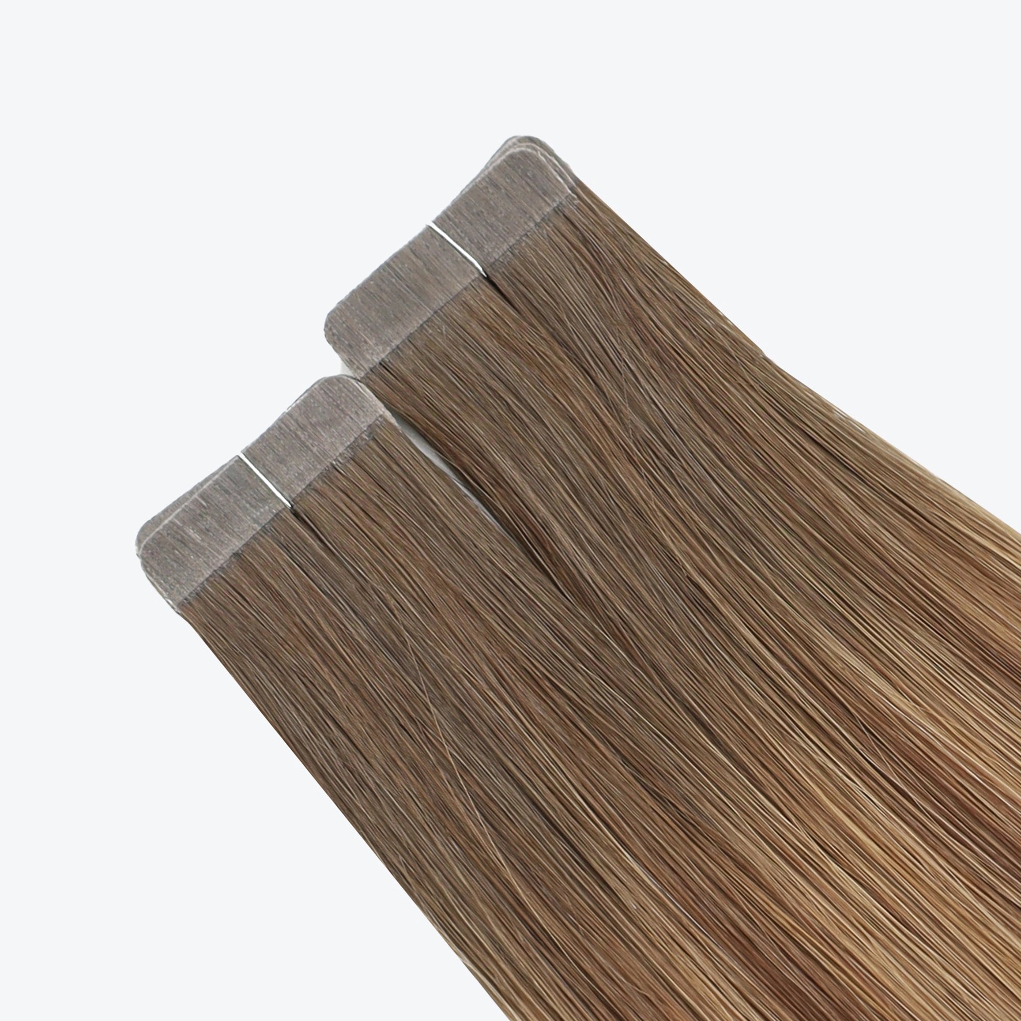 Tape-in human hair extensions Standard Tape 3 cm - rooted brown balayage